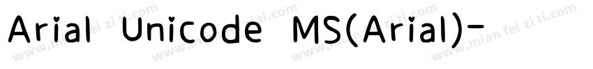 Arial Unicode MS(Arial)字体转换